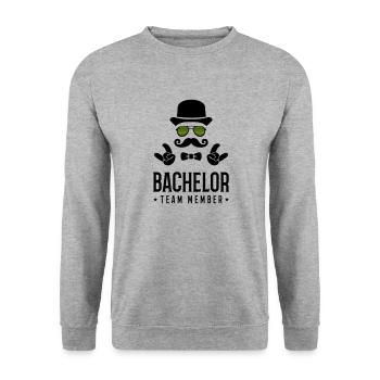 Membre de l’équipe Bachelor - Sweat-shirt Unisexe - gris chiné - Devant - Alina (178cm) & Michal (187cm)