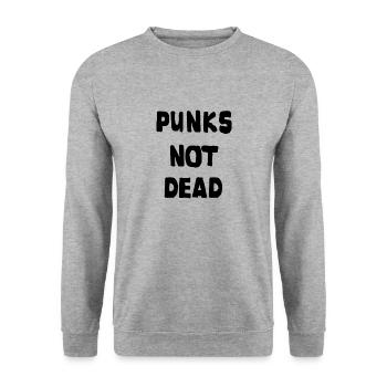 Punk Rock Punk Music Retro Punks Punk Never Dies - Unisex Sweatshirt - salt & pepper - Front - Alina (178cm) & Michal (187cm)