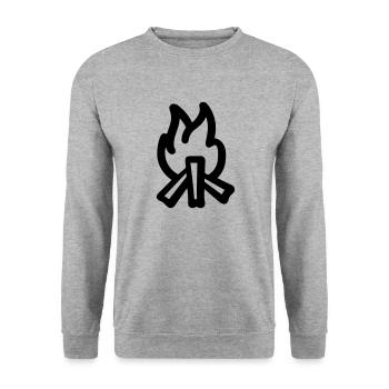 Feu de camp - Sweat-shirt Unisexe - gris chiné - Devant - Alina (178cm) & Michal (187cm)