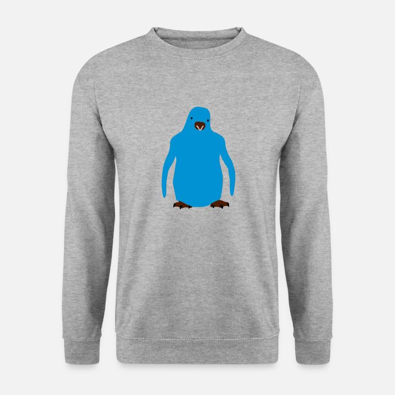 Pinguin - penguin - Unisex Pullover - Weißgrau meliert