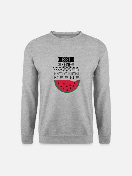 wassermelone - Unisex Pullover - Weißgrau meliert