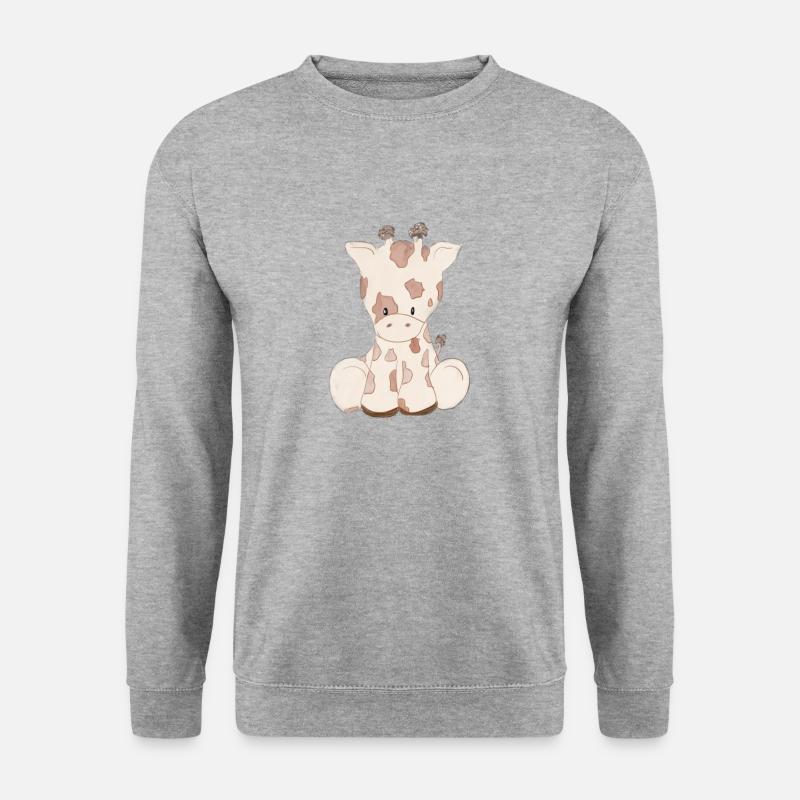 Giraffe - Unisex Pullover - Weißgrau meliert