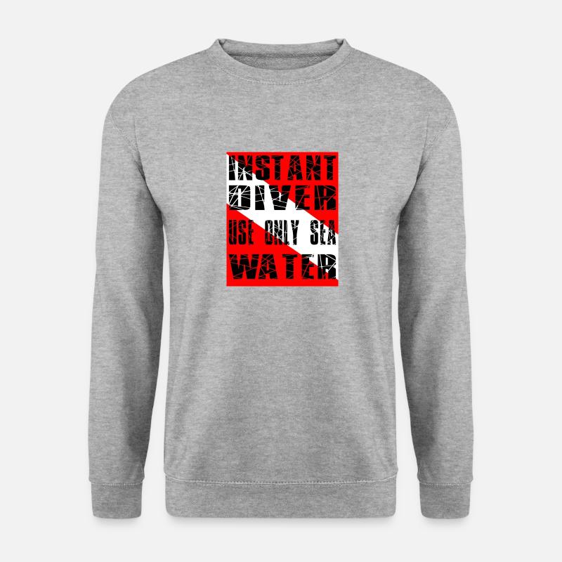 INSTANT DIVER - Unisex Pullover - Weißgrau meliert
