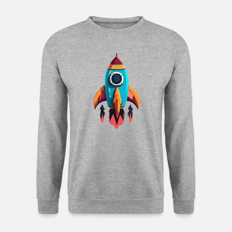 Rakete - Unisex Pullover - Weißgrau meliert