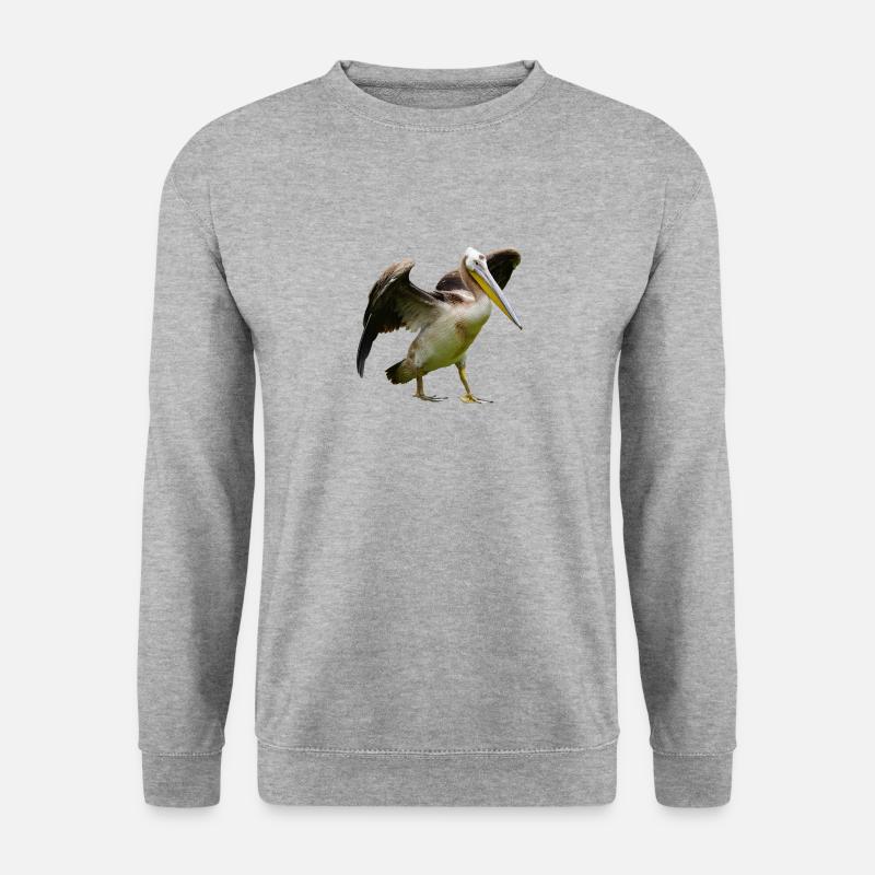Rosa Pelikan - Unisex Pullover - Weißgrau meliert
