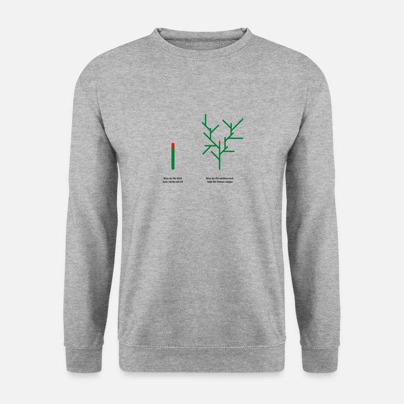 Was machst du? - Unisex Pullover - Weißgrau meliert