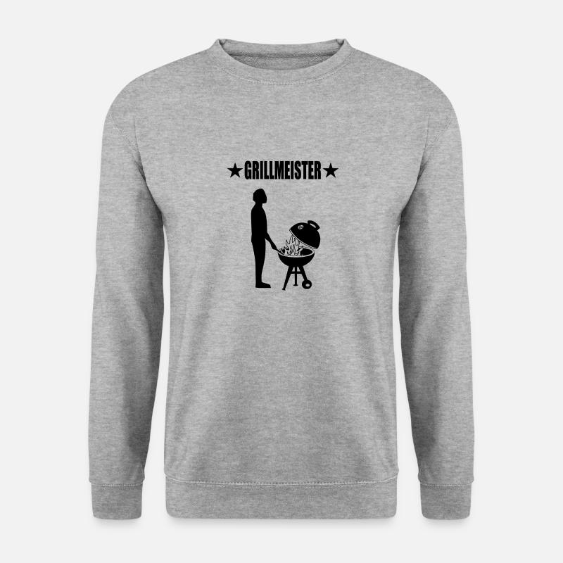 BBQ - Unisex Pullover - Weißgrau meliert