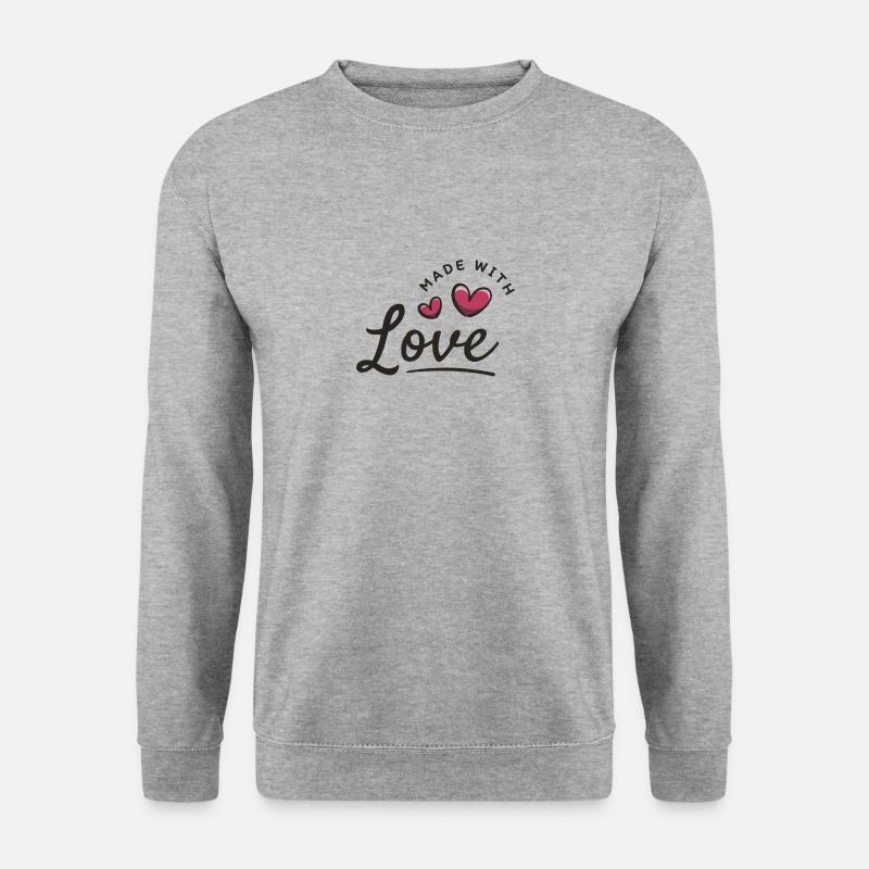 Made With Love - Unisex Pullover - Weißgrau meliert