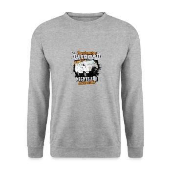Buchanka Offroad - Unisex Pullover - Weißgrau meliert - Vorne - Alina (178cm) & Michal (187cm)