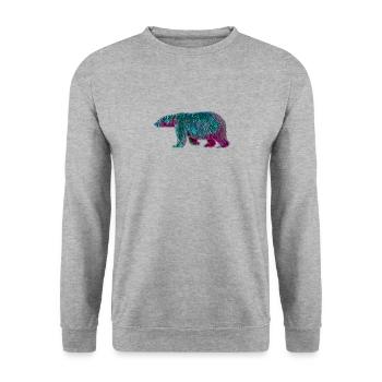 Ours polaire - Sweat-shirt Unisexe - gris chiné - Devant - Alina (178cm) & Michal (187cm)