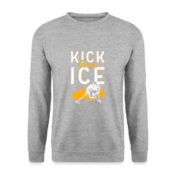 sport ice hockey eiskockey - Unisex Sweatshirt - salt & pepper - Front - Alina (178cm) & Michal (187cm)