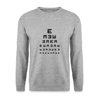 vision test - Unisex Sweatshirt - salt & pepper - Front - Alina (178cm) & Michal (187cm)