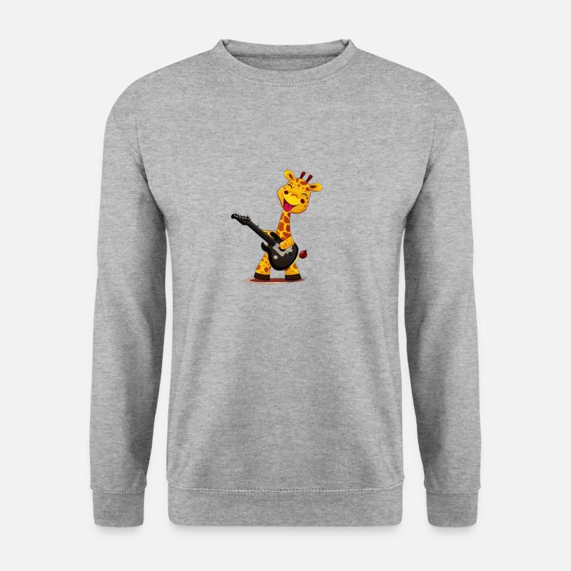 Giraffe with guitar - Unisex Sweatshirt - salt & pepper