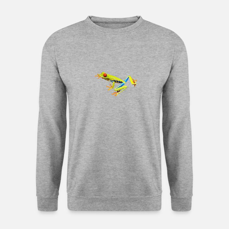 Giftiger Frosch - Unisex Pullover - Weißgrau meliert
