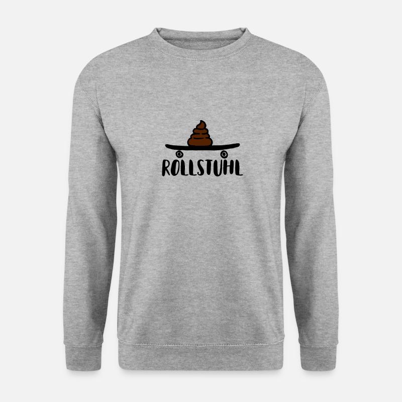 Rollstuhl - Unisex Pullover - Weißgrau meliert