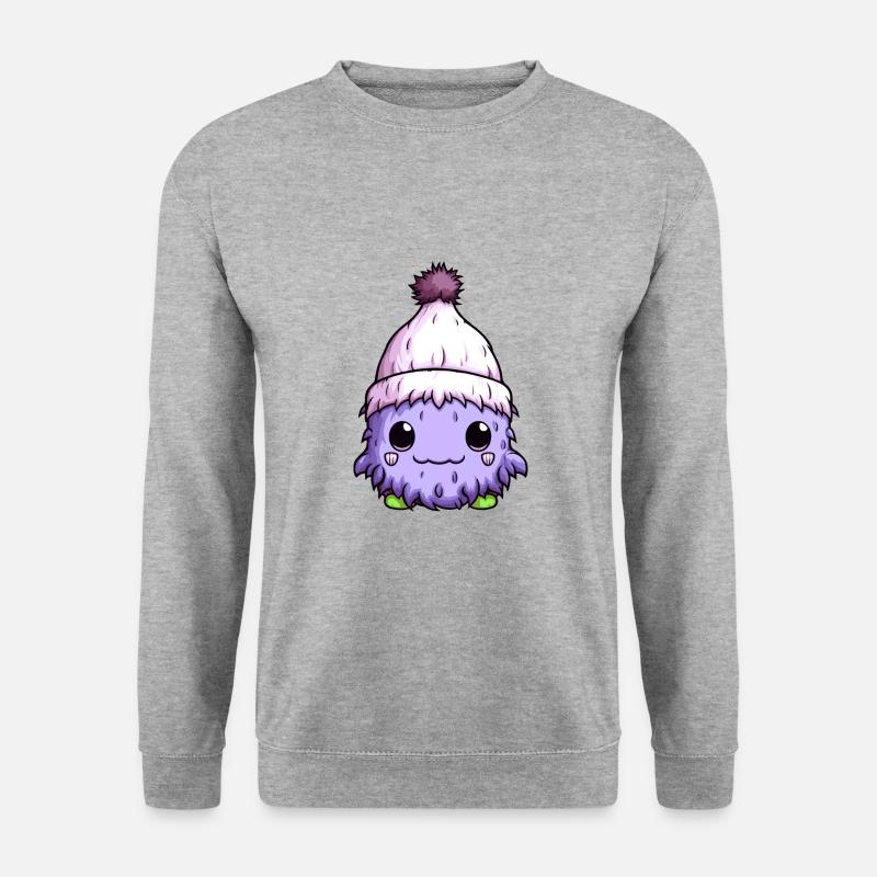 Erkältung Winter Virus Comic - Unisex Pullover - Weißgrau meliert
