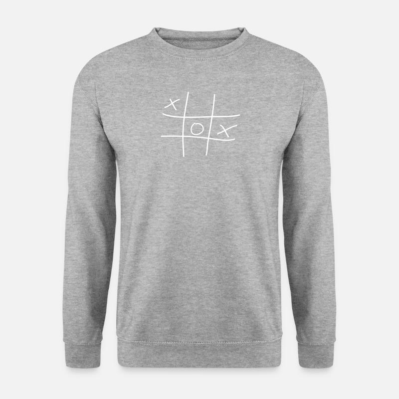Tik Tak Toe - XXO - Unisex Pullover - Weißgrau meliert