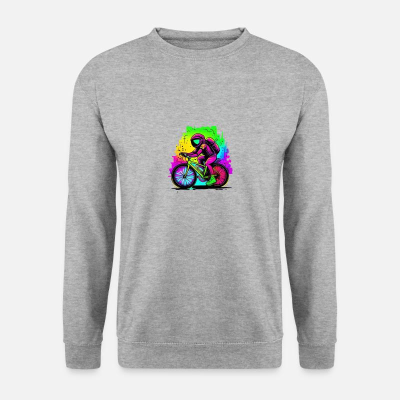 Astronaut on bicycle - Unisex Sweatshirt - salt & pepper