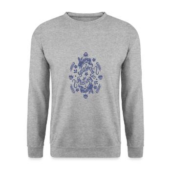 Seasons greetings - Unisex Sweatshirt - salt & pepper - Front - Alina (178cm) & Michal (187cm)
