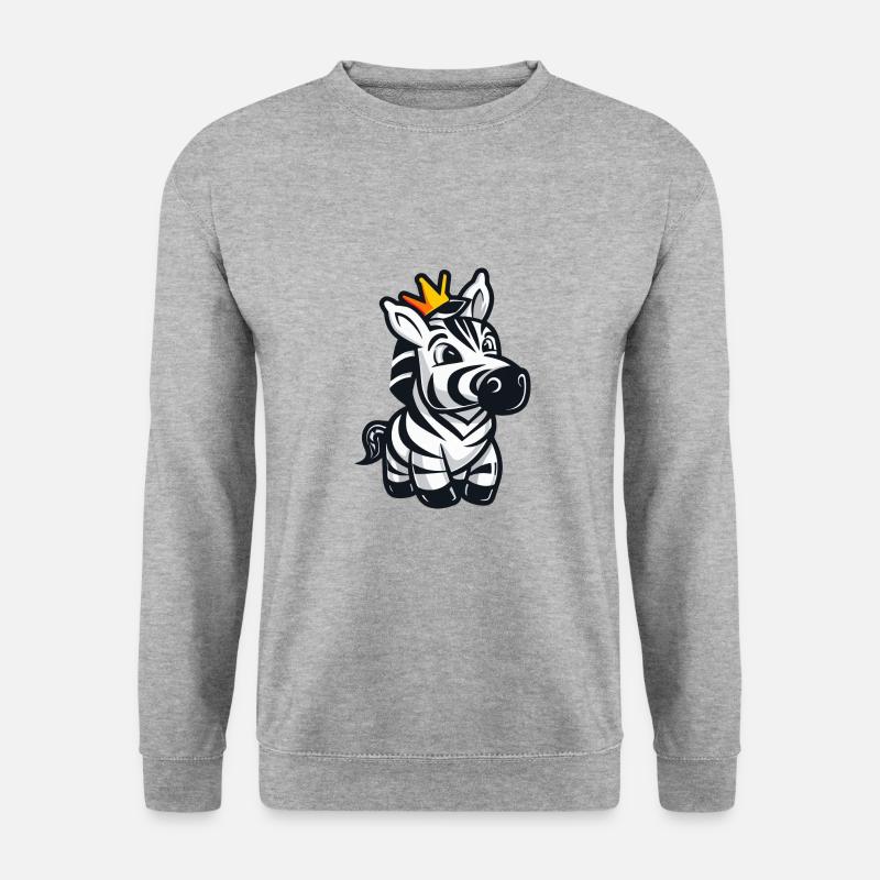 Zebra Comic Crown - Unisex Sweatshirt - salt & pepper