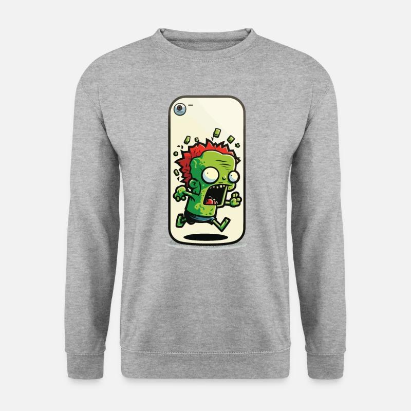 24/7 vernetzt - Unisex Pullover - Weißgrau meliert