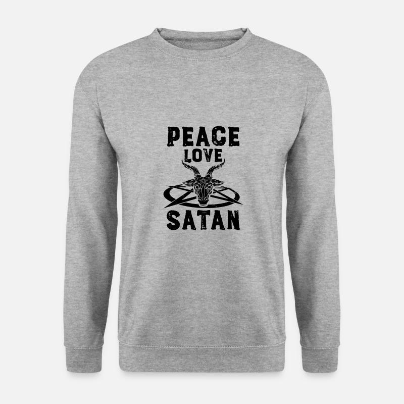 Satan - Unisex Pullover - Weißgrau meliert