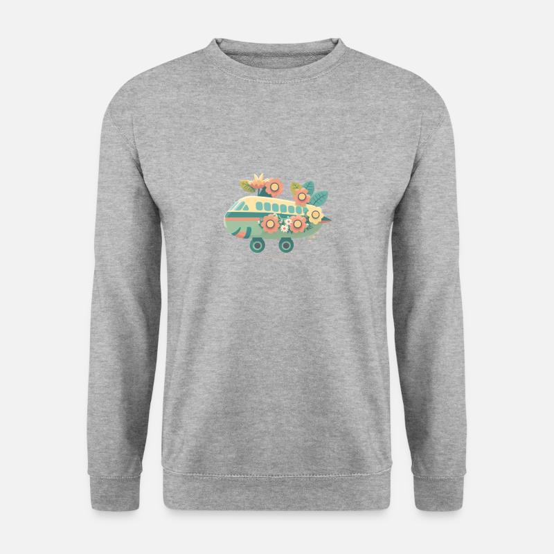 Gutelaune Flieger 1 - Unisex Pullover - Weißgrau meliert