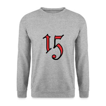 ALLES GUTE ZUM GEBURTSTAG. ALLES GUTE ZUM GEBURTSTAG. JAHRESTAG. - Unisex Pullover - Weißgrau meliert - Vorne - Alina (178cm) & Michal (187cm)