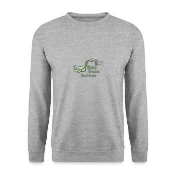 Best snake Dad ever - Sweat-shirt Unisexe - gris chiné - Devant - Alina (178cm) & Michal (187cm)