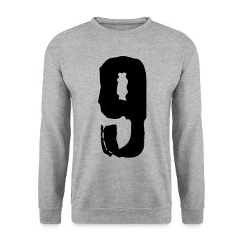 Maillot à 9 chiffres - Sweat-shirt Unisexe - gris chiné - Devant - Alina (178cm) & Michal (187cm)