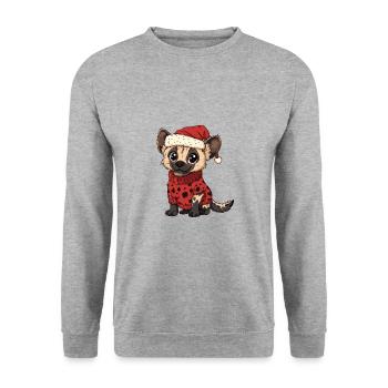 Bande dessinée de Noël de hyène - Sweat-shirt Unisexe - gris chiné - Devant - Alina (178cm) & Michal (187cm)