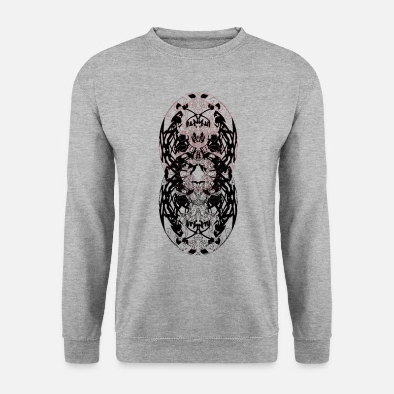 Abstract No. 51 - Unisex Pullover - Weißgrau meliert