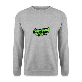 Camping Team - Unisex Pullover - Weißgrau meliert - Vorne - Alina (178cm) & Michal (187cm)