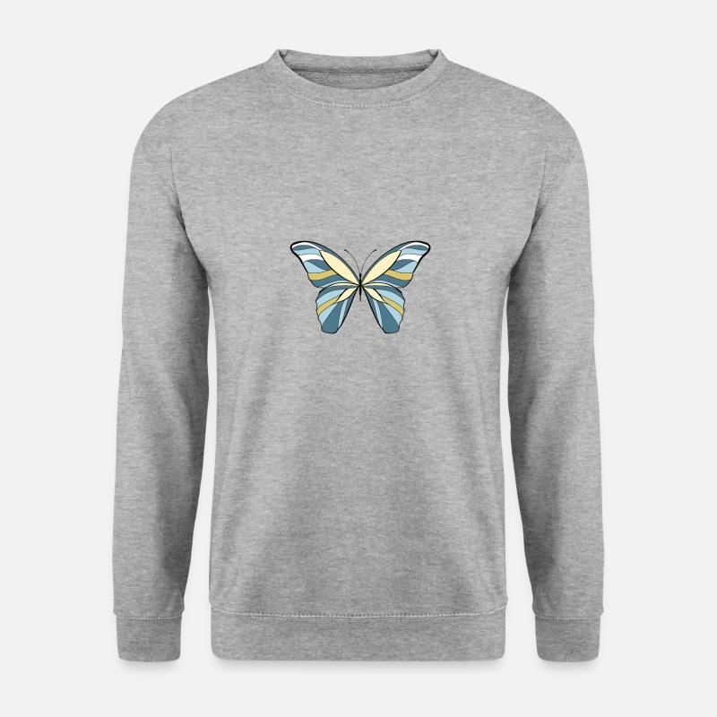 Schmetterling Bunt by Isa.unprofessional - Unisex Pullover - Weißgrau meliert