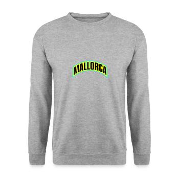 Mallorca Font - Unisex Sweatshirt - salt & pepper - Front - Alina (178cm) & Michal (187cm)