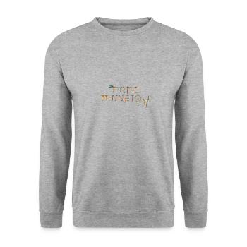 winnetou gratuit, winnetou, indiens, plumes, capteur de rêves - Sweat-shirt Unisexe - gris chiné - Devant - Alina (178cm) & Michal (187cm)