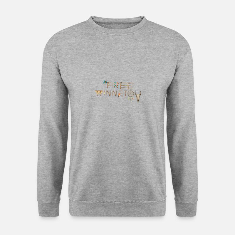 free winnetou,winnetou,indians,feathers,dream catcher - Unisex Sweatshirt - salt & pepper