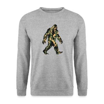 Foulée de Sasquatch de camouflage - Sweat-shirt Unisexe - gris chiné - Devant - Alina (178cm) & Michal (187cm)