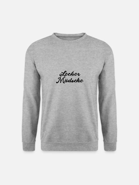 lecker mädsche,mädchen,köln,typo,schrift - Unisex Pullover - Weißgrau meliert