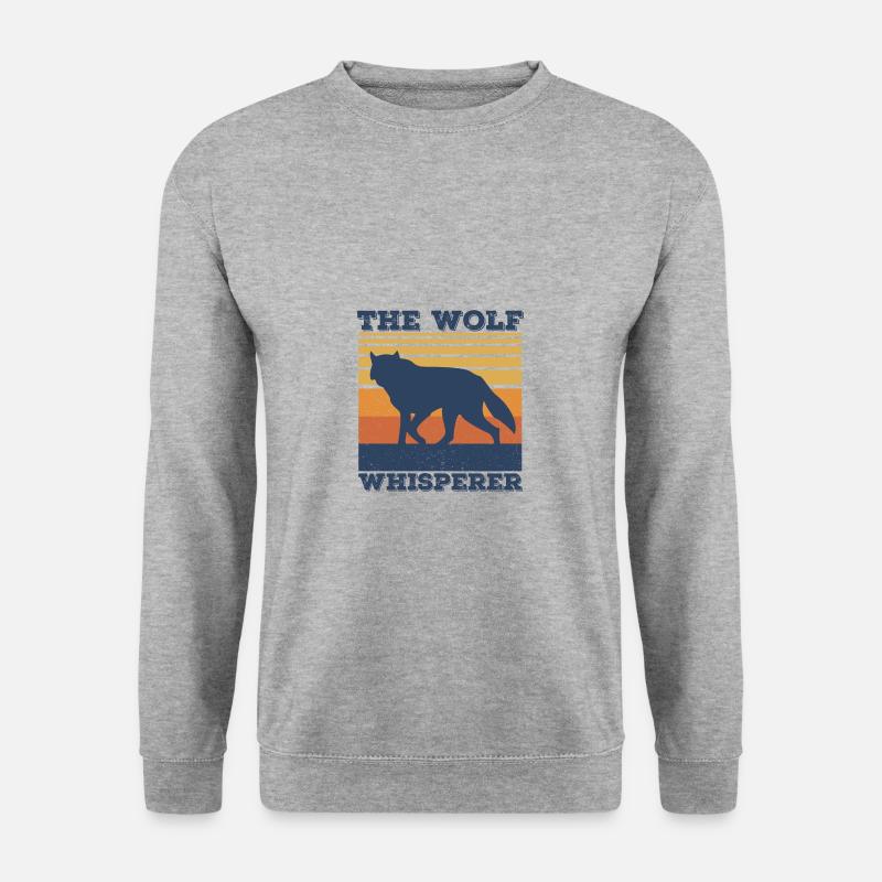 Wolf - Unisex Pullover - Weißgrau meliert