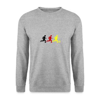 Footballers Germany Champion - Unisex Sweatshirt - salt & pepper - Front - Alina (178cm) & Michal (187cm)