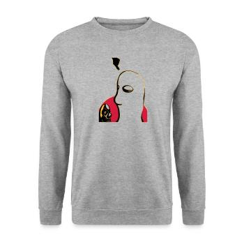 Big Brother - Unisex Pullover - Weißgrau meliert - Vorne - Alina (178cm) & Michal (187cm)