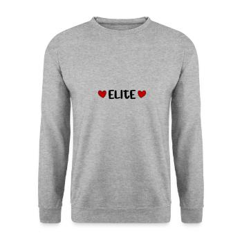 Elite Heart - Unisex Sweatshirt - salt & pepper - Front - Alina (178cm) & Michal (187cm)