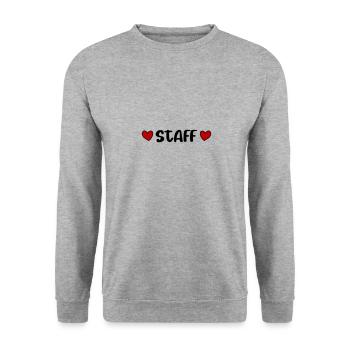 Staff Heart - Unisex Sweatshirt - salt & pepper - Front - Alina (178cm) & Michal (187cm)