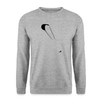 Kitesurfen - Unisex Pullover - Weißgrau meliert - Vorne - Alina (178cm) & Michal (187cm)