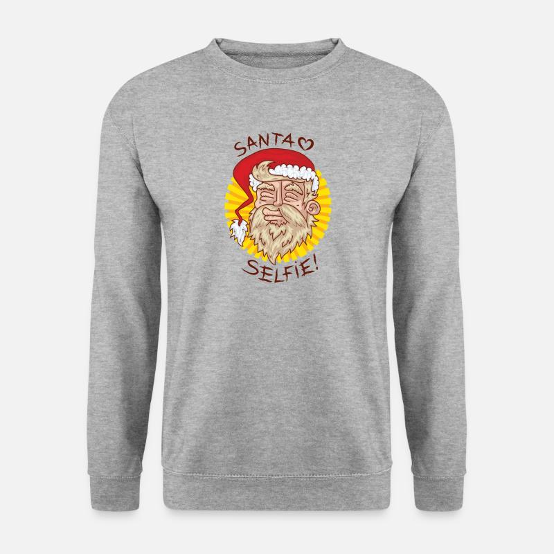 Santa Weihnachtsmann - Unisex Pullover - Weißgrau meliert