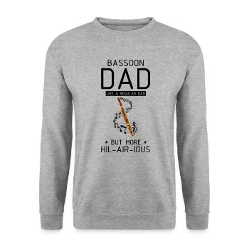 Basson Orchesta design pour bassonistes - Sweat-shirt Unisexe - gris chiné - Devant - Alina (178cm) & Michal (187cm)