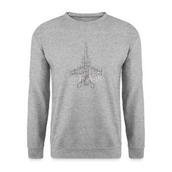 Hornet F/A-18 - Unisex Sweatshirt - salt & pepper - Front - Alina (178cm) & Michal (187cm)