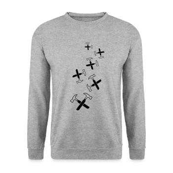 Symbole du marteau - Sweat-shirt Unisexe - gris chiné - Devant - Alina (178cm) & Michal (187cm)
