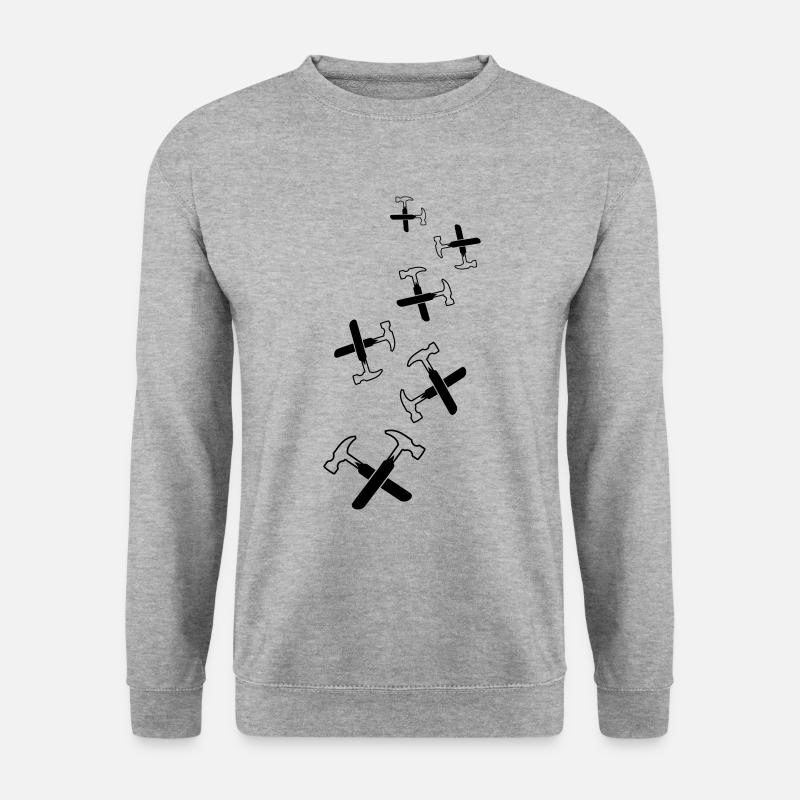 Hammer Symbol - Unisex Pullover - Weißgrau meliert